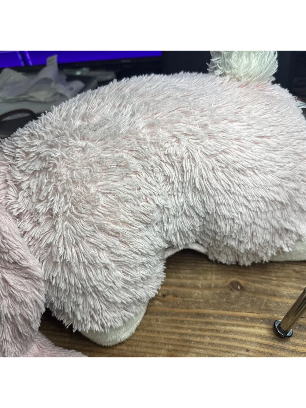 My Pillow Pet Bunny Light Pink Rabbit Easter Polka Dot Ears Medium 20